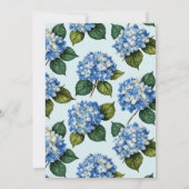 Bruiloftsuitnodiging Hydrangea Kaart (Achterkant)