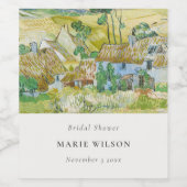 Bruiloftsuitnodiging met landelijk berglandschap wijn etiket (Enkel label)