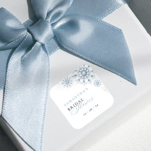 Bruiloftsuitnodiging Sneeuw in Love Vierkante Sticker