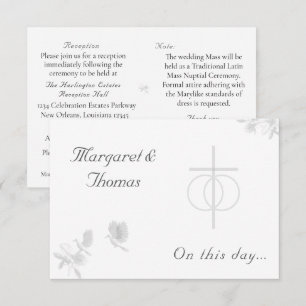 Bruiloftsvereniging Traditionele katholieke bruilo Informatiekaartje