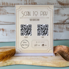 bruin 2 QR code zakelijke scan te betalen Poster