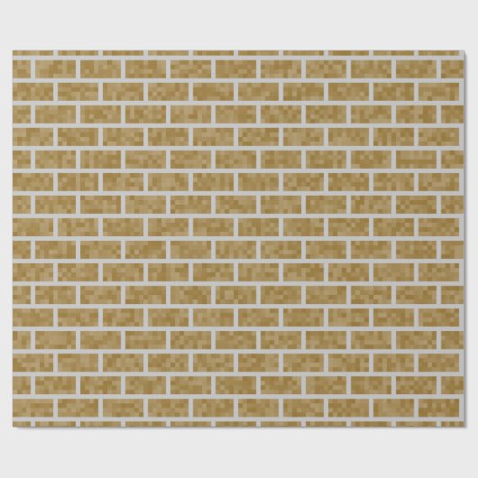 Bruin 8-bits grafische stijlpatroon met strikken cadeaupapier (Vlak)