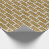 Bruin 8-bits grafische stijlpatroon met strikken cadeaupapier (Hoek)