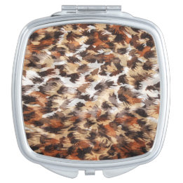 Bruin Abstract Compact Mirror Handtas Spiegeltje