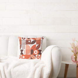 Bruin Abstract geometrisch kunstpatroon Kussen