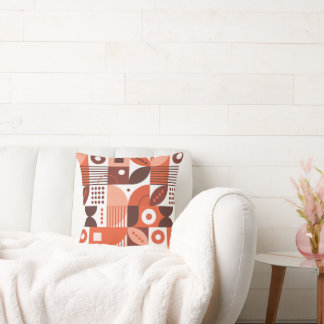 Bruin Abstract geometrisch kunstpatroon Kussen