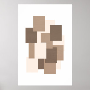 Bruin abstract minimalistisch/ instant download/vo poster