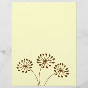 Bruin Abstract Paardebloem Floral Flyer