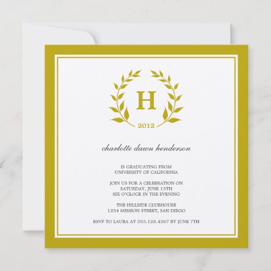 Bruin afstuderen, uitnodiging voor  (Voorkant)