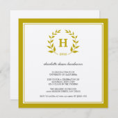 Bruin afstuderen, uitnodiging voor  (Voorkant / Achterkant)