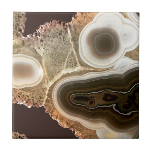 Bruin Agate Tegeltje (Voorkant)