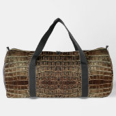 Bruin alligatorleer plunjezak (Achterkant)