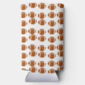 Bruin Amerikaans footballs patroon wit (Achterkant)