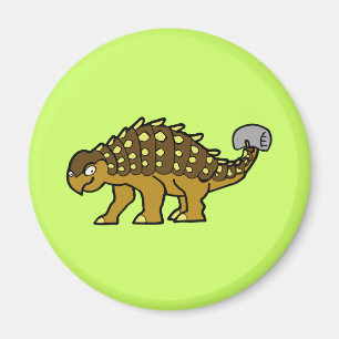 Bruin Ankylosaurus Magneet