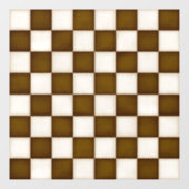 Bruin & Antiek Wit Aangepaste Grootte Schaakbord D Raamsticker (Vel)