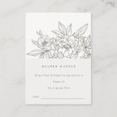 Bruin Baby shower met platte schets Informatiekaartje (Voorkant)