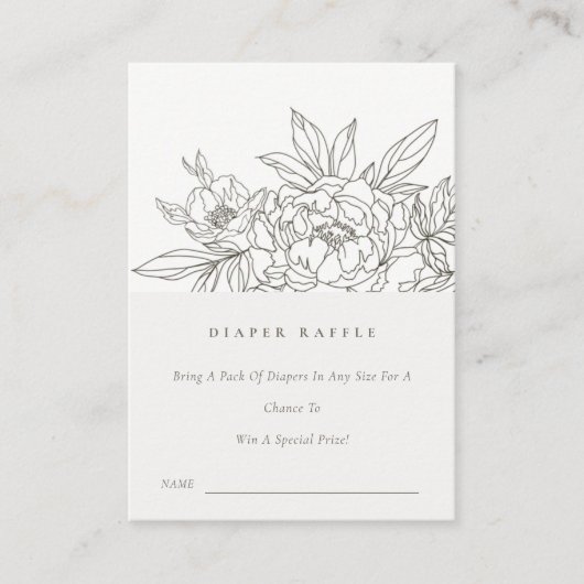 Bruin Baby shower met platte schets Informatiekaartje (Voorkant)