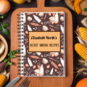 Bruin bakpatroon recept notitieboek
