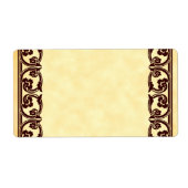 Bruin Baroque Element Aangepast label (Voorkant)