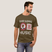 Bruin basic T-shirt met korte mouwen. (Voorkant volledig)