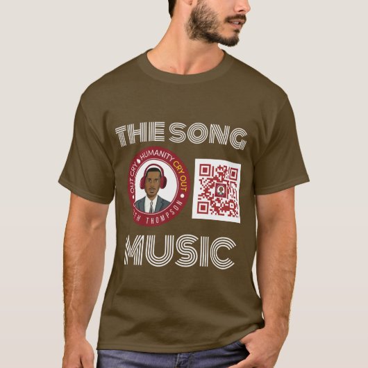 Bruin basic T-shirt met korte mouwen. (Voorkant)