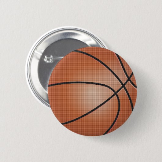 Bruin Basketball Ronde Button 5,7 Cm (Voorkant /achterkant)