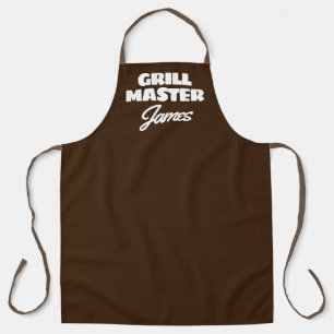 Bruin BBQ-platform voor mannen (groot, groot) Schort