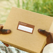 Bruin bedrijfs Verzendlabel