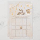Bruin Beer Baby shower Bingo (Voorkant / Achterkant)