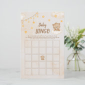 Bruin Beer Baby shower Bingo (Staand voorkant)