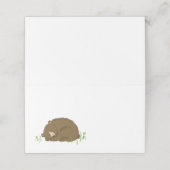 Bruin Beer Baby shower Woodland (Buitenkant ongevouwen)