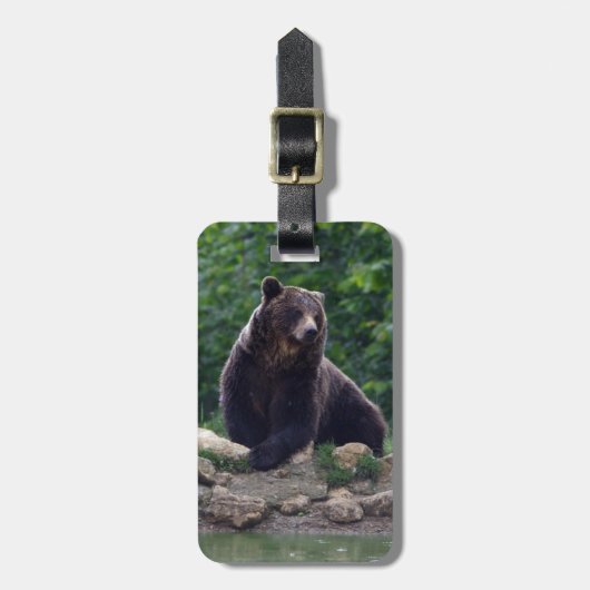 Bruin beer bagagelabel (Voorkant verticaal)