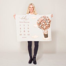 Bruin Beer Balloons Baby Blanke Fleece Blanket Deken