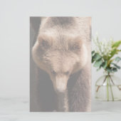 Bruin beer briefpapier (Staand voorkant)