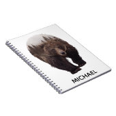 Bruin Beer Dubbele blootstelling Notitieboek (Rechterzijde)