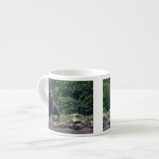 Bruin beer espresso kop (Voorkant links)