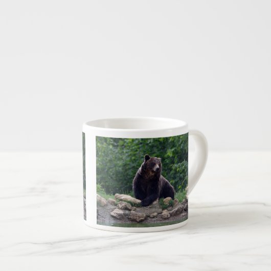 Bruin beer espresso kop (Voorkant rechts)