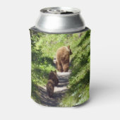 Bruin Beer familie Blikjeskoeler (Blikje Achterkant)