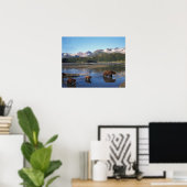 Bruin beer, grizzly beer, zeug en kubben in poster (Thuiskantoor)