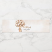 Bruin Beer Hete Luchtballon Waterfles Etiket (Enkel label)