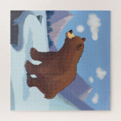 Bruin beer in de bergen legpuzzel (Horizontaal)