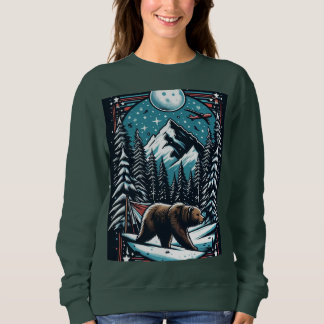 Bruin Beer in de winter Trui