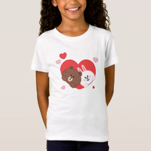 Bruin beer konijntje t-shirt