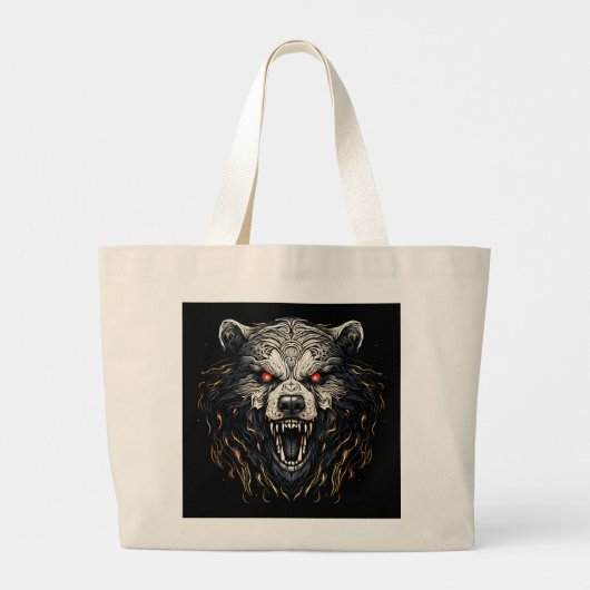 Bruin Beer Kruidenier Canvas tas (Achterkant)