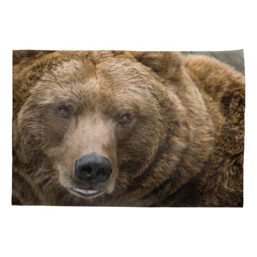 Bruin Beer Kussensloop (Achterkant)