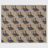 Bruin Beer met bier Cadeaupapier (Vlak)