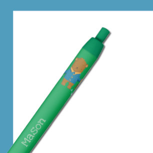 Bruin Beer met Gevist Rod Kinderen Pen