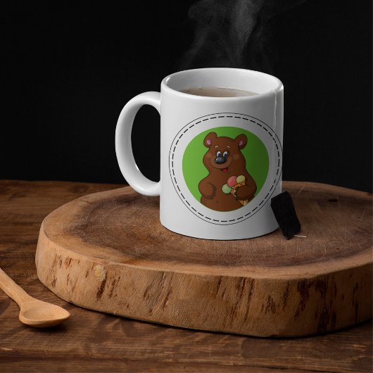 Bruin Beer met ijskap Koffiemok