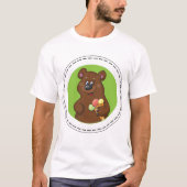 Bruin Beer met ijskap T-shirt (Voorkant)