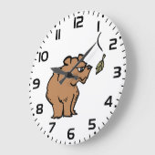 Bruin Beer met vallende herfstblad Schattigee dier Grote Klok (Hoek)